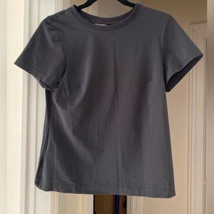 Eddie Bauer Mixed Media Cropped Crewneck Tee - XS